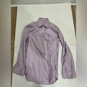 Charles Tyrwhitt non-iron extra slim fit purple shirt, size 15 inch neck